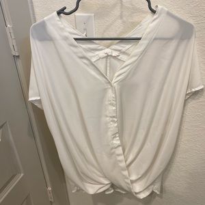 white button up blouse